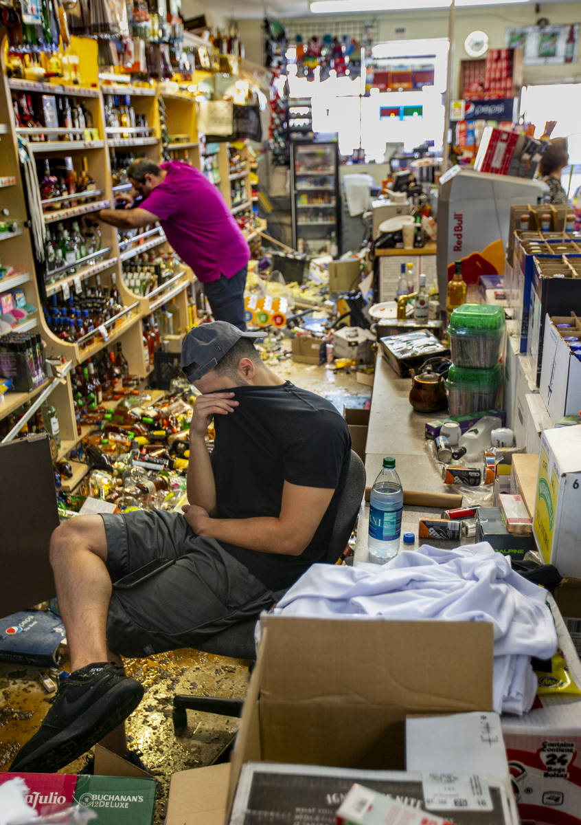 Ziad Abdullatif of the Eastridge Market liquor store is tired but still helping to run the fami ...