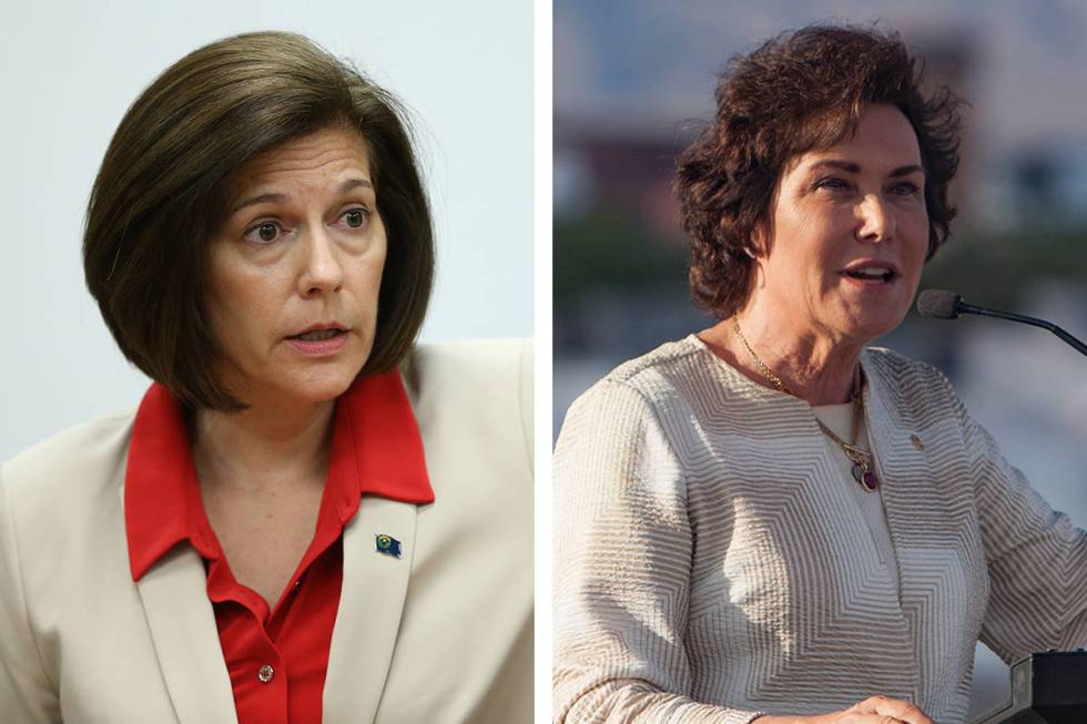 Sen. Catherine Cortez Masto, D-Nev., left, and Sen. Jacky Rosen, D-Nev. (Las Vegas Review-Journal)