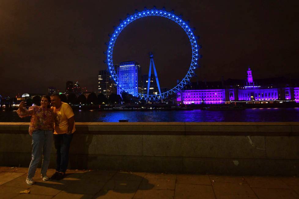 As part of the National Health Service (NH)S birthday celebrations The London Eye is illuminate ...