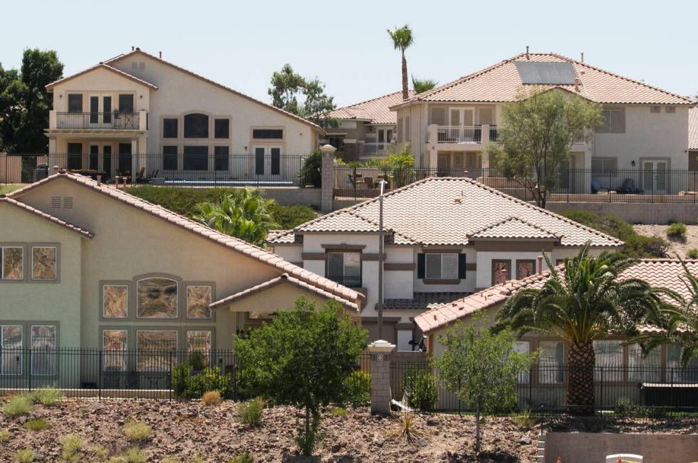 Homes in the Seven Hills community in Henderson, Tuesday, July 7, 2020. House prices hit an all ...