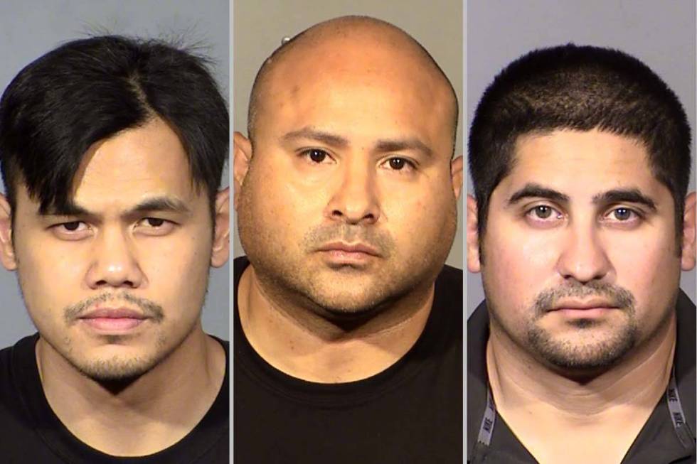 Xerxes Sangco (from left), Raymond Castro and David Arroyo. (Las Vegas Metropolitan Police Depa ...