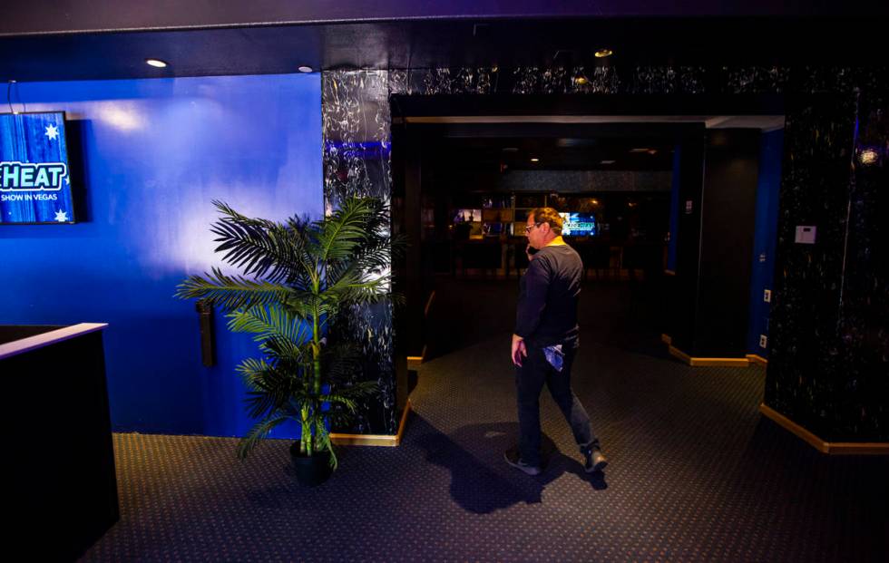 Dean Coleman, owner and operator of SPR & Promotions, walks through the Mosaic Theater on t ...