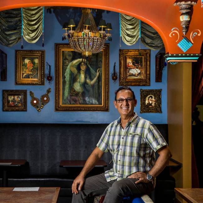 Paymon Raouf of Paymon's Mediterranean CafŽ & Hookah Lounge on Wednesday, July 8, 202 ...