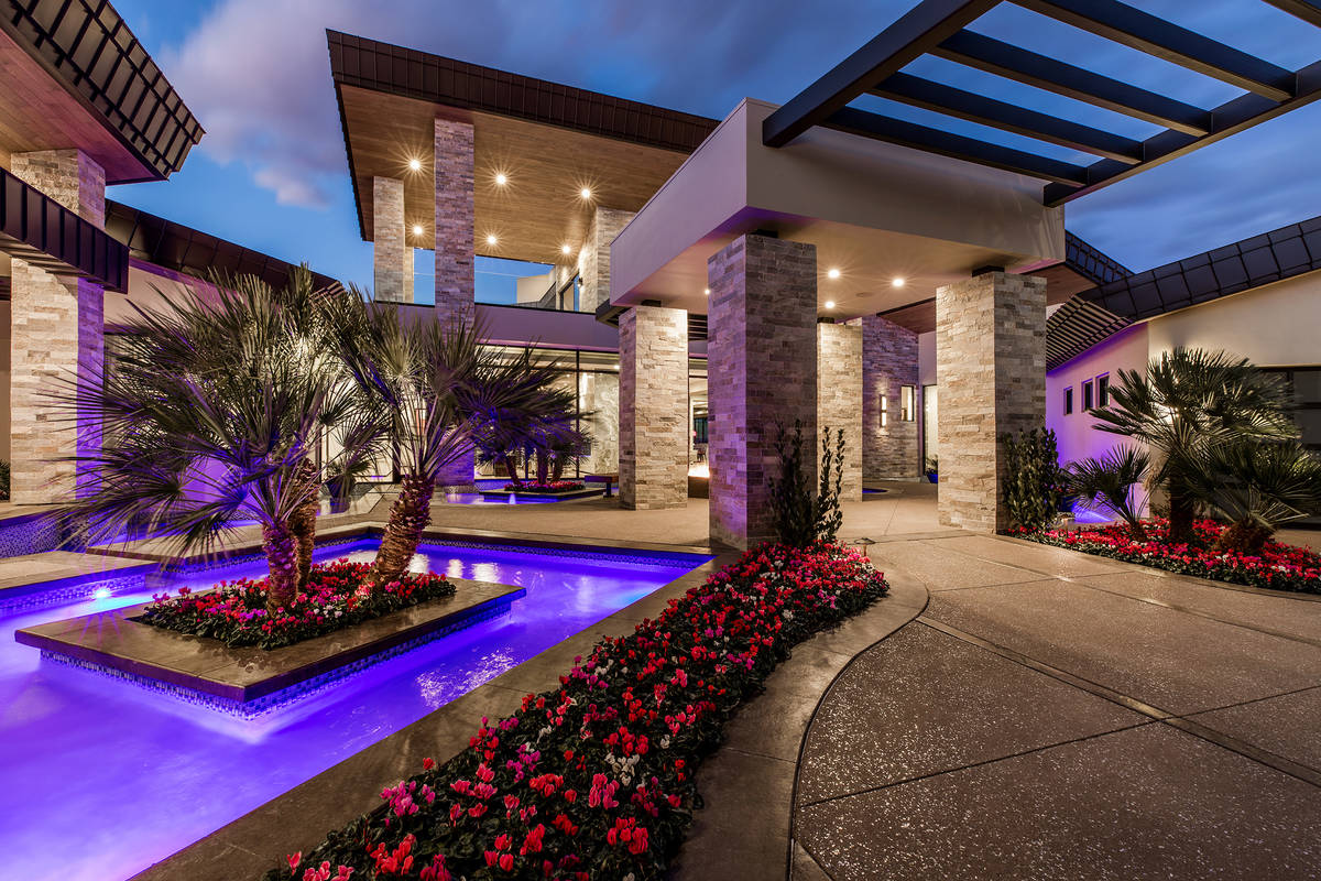 The Seven Hills has a theater, wine room and casita in the front of the home. (Ivan Sher Group)