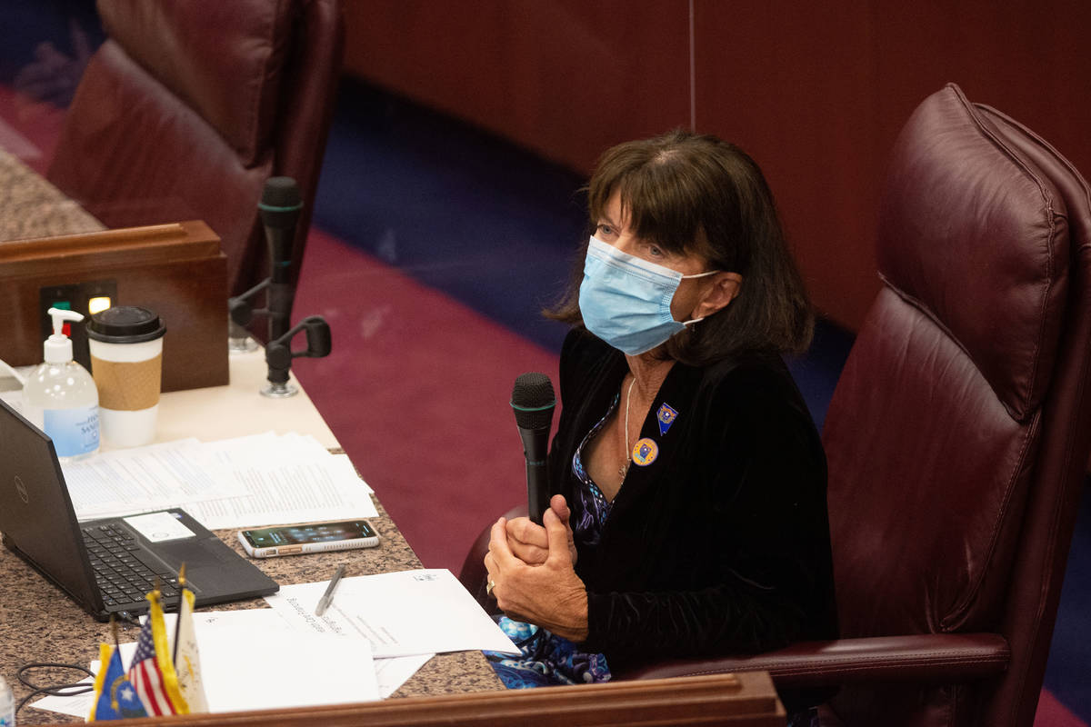 Nevada Assemblywoman Robin Titus inside the Assembly chambers on the second day of the 31st Spe ...