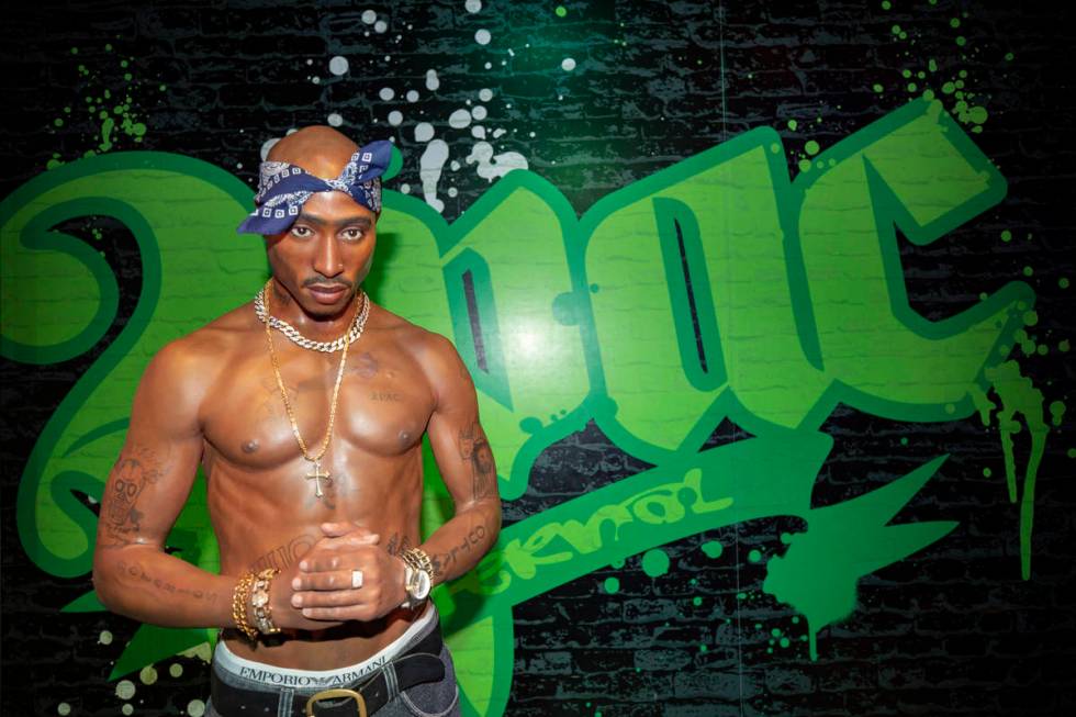 Tupac ShakurÕs wax figure is seen during a tour of Madame Tussauds Las Vegas wax museum lo ...