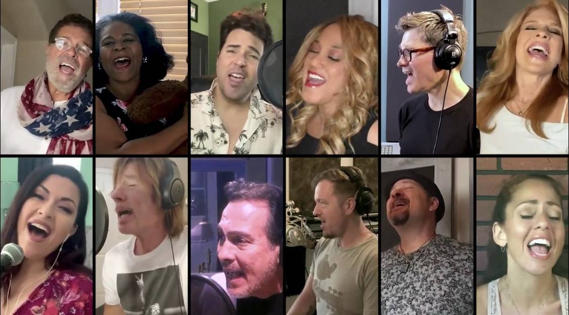 A dozen Las Vegas performers are shown singing in the "Someday We'll Be Together" video, a Posi ...