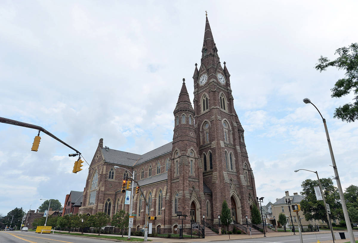 This Aug. 8, 2018 photo shows St. Peter Cathedral in Erie, Pa., the home parish for the Catholi ...