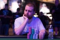 Joe McKeehen plays during the final day of the High Roller for One Drop No-Limit Hold'em at the ...