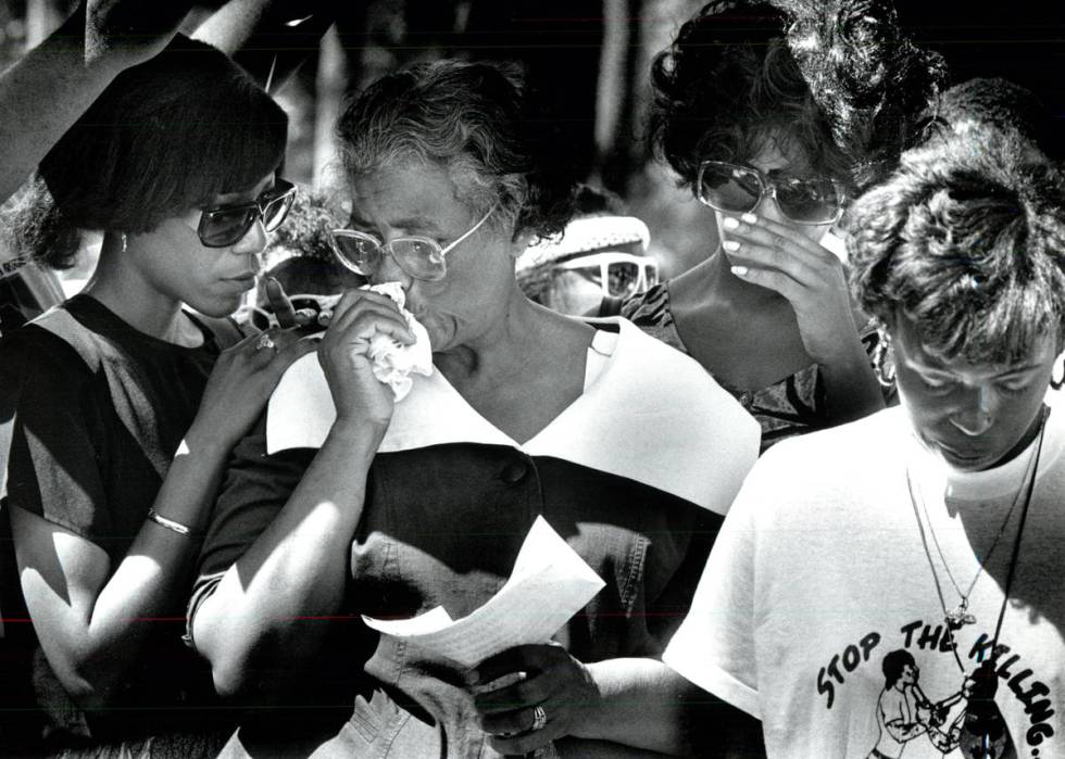 Undated photo of Eula Mae Vincent, center, mother of Charles Bush. (Las Vegas Review-Journal file)