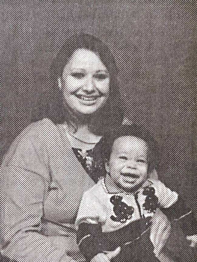 An undated photo of Terri Siddoway and her son Charles, who was born eight months after his fat ...