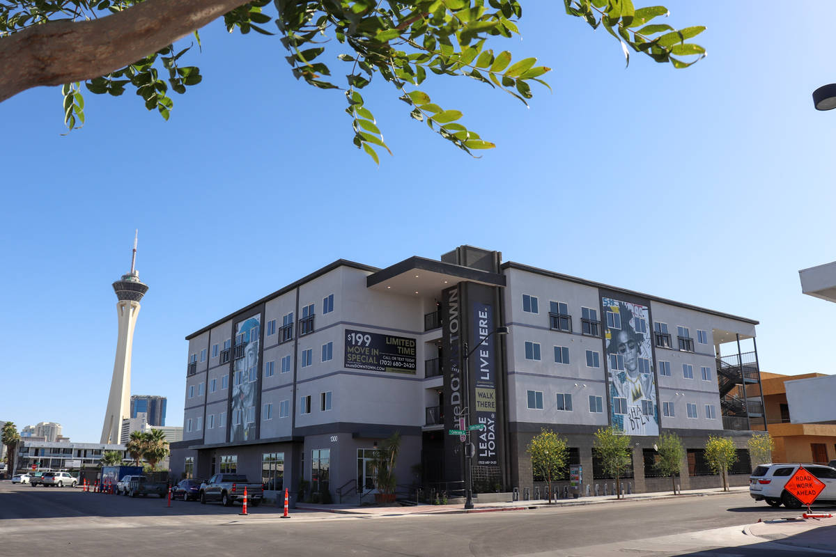 ShareDOWNTOWN, a 63-unit residential apartment building opens in downtown Las Vegas’ Arts Dis ...