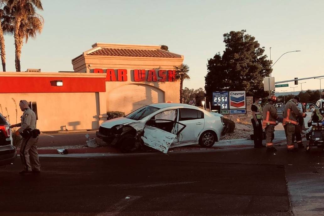 A 1-year-old child was killed in a two-vehicle crash at Rampart and Lake Mead boulevards about ...