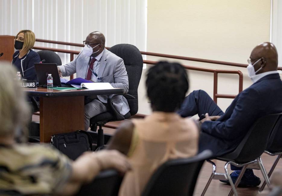 Executive Director Chad Williams addresses the Southern Nevada Regional Housing Authority board ...