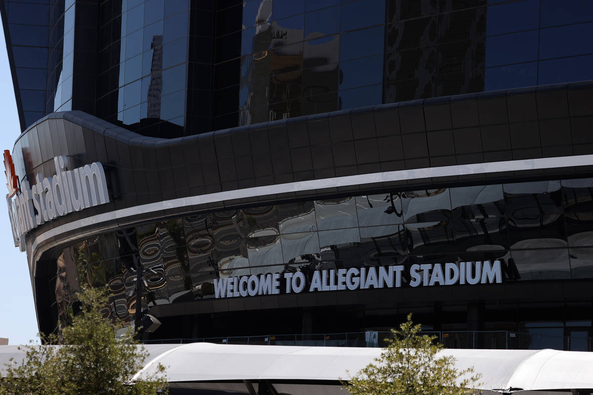 The Raiders Allegiant Stadium in Las Vegas, Saturday, July 18, 2020. (Erik Verduzco / Las Vegas ...