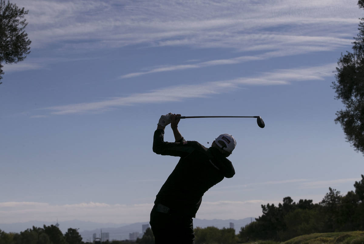 Richy Werenski of Florida watches his tee shot on the fourth hole during the second round of th ...