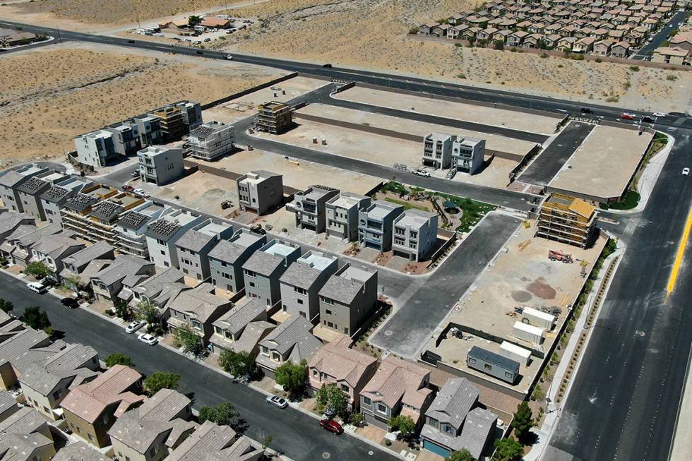 An aerial view of Skyview Mesa a housing development near West Windmill Lane and South Buffalo ...