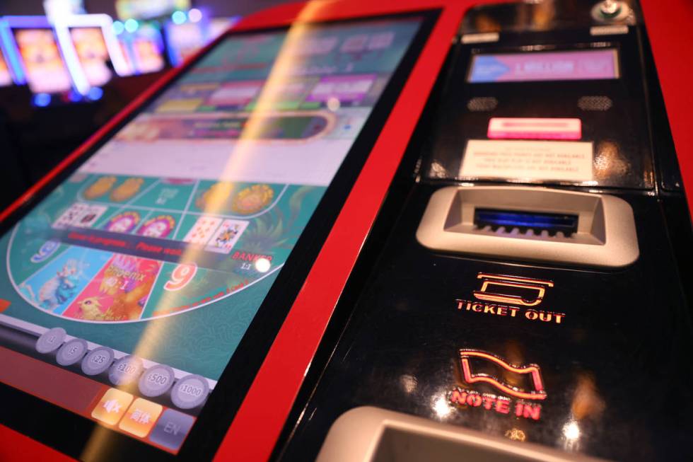 A digital baccarat gaming table at Palace Station Casino in Las Vegas, Friday, July 24, 2020. ( ...