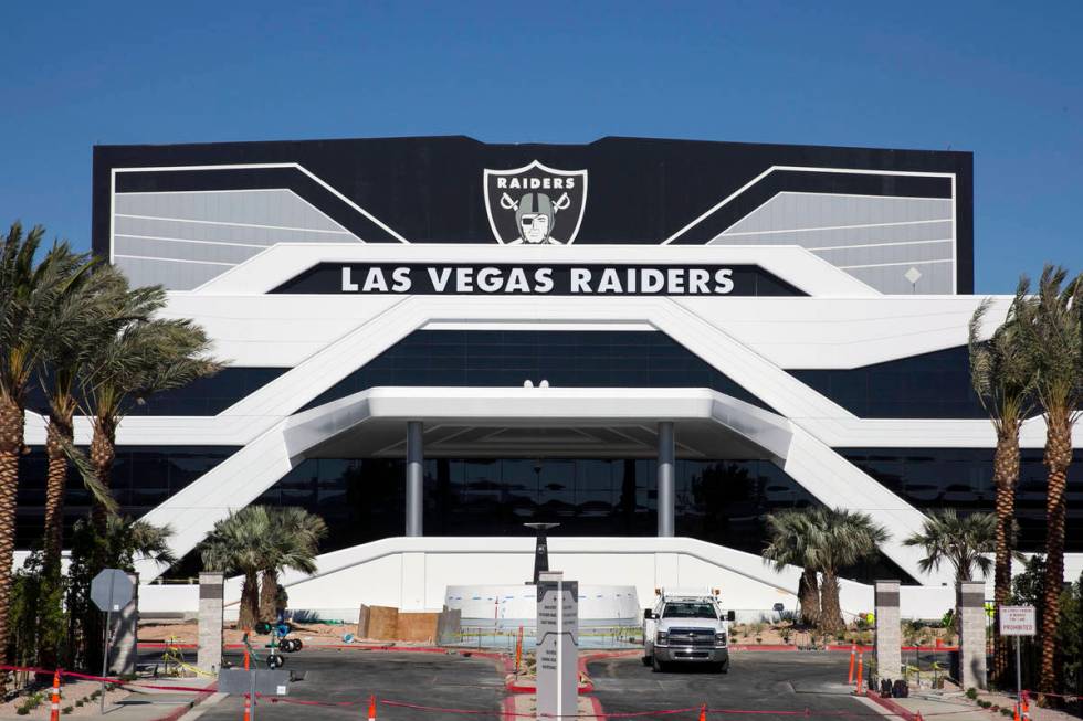 The Las Vegas Raiders headquarters and practice facility photographed on Wednesday, July 8, 202 ...