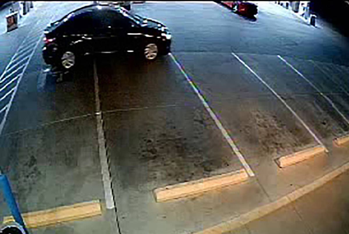 A photo from surveillance video of a suspect vehicle in a June 27, 2020, robbery of a convenien ...