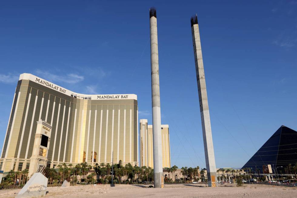 The partially built SkyVue observation-wheel project at the southeast corner of Las Vegas Boule ...