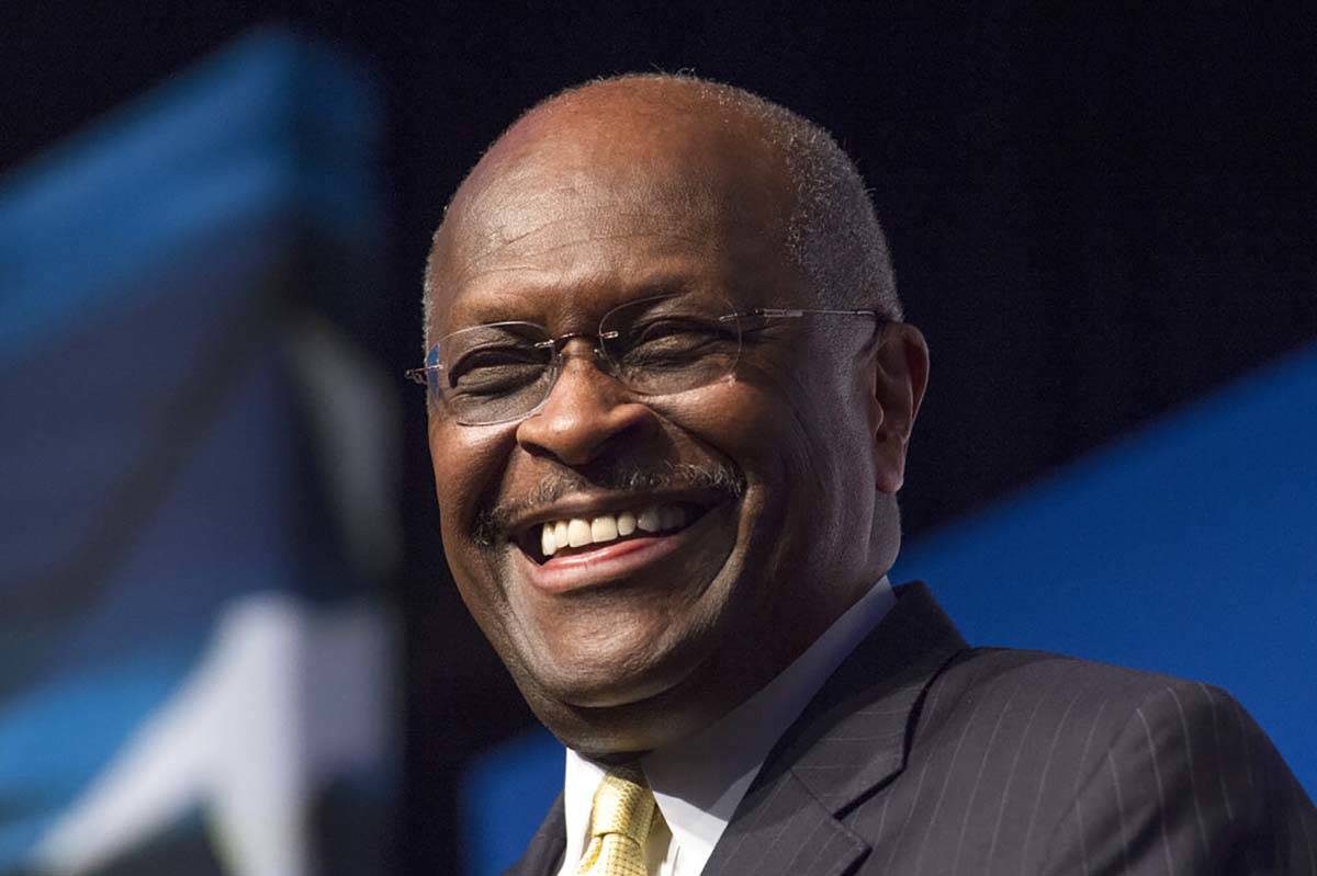 Herman Cain, CEO, The New Voice, speaks during Faith and Freedom Coalition's Road to Majority e ...