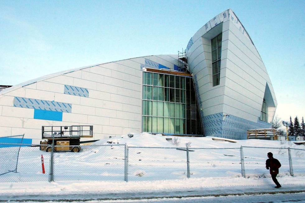 The Museum of the North at the University of Alaska takes shape in Fairbanks, Alaska. (AP Photo ...