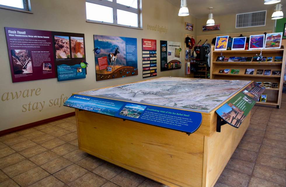 A small visitor's center at Goblin Valley State Park. The random peculiarity of the hoodoo shap ...