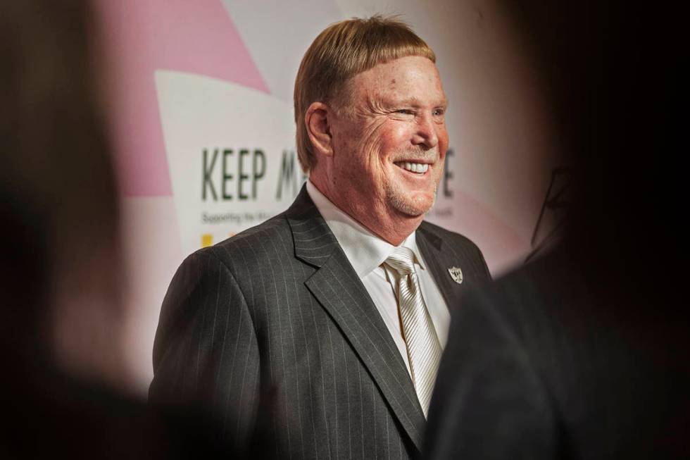 Raiders owner Mark Davis walks the red carpet during the 24th Annual Power of Love Gala on Satu ...