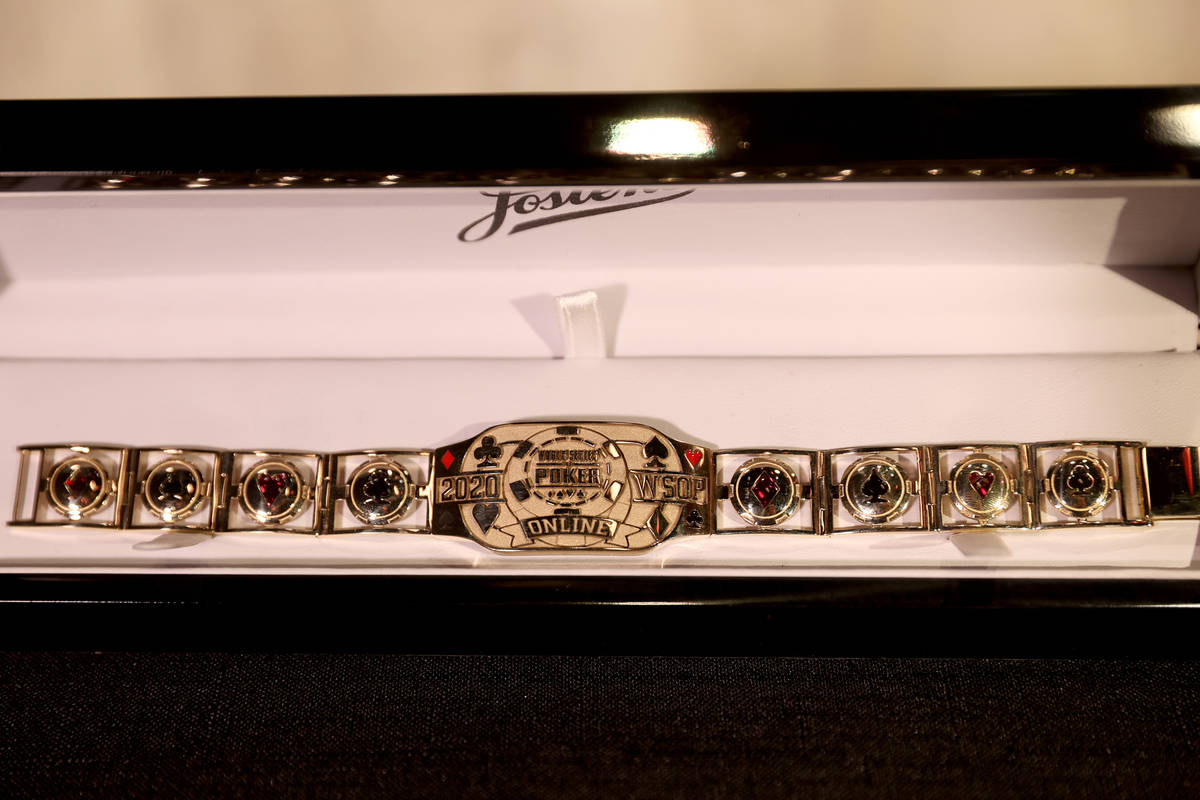 The World Series of Poker Online championship bracelet to be presented to winners by, Jack Effe ...