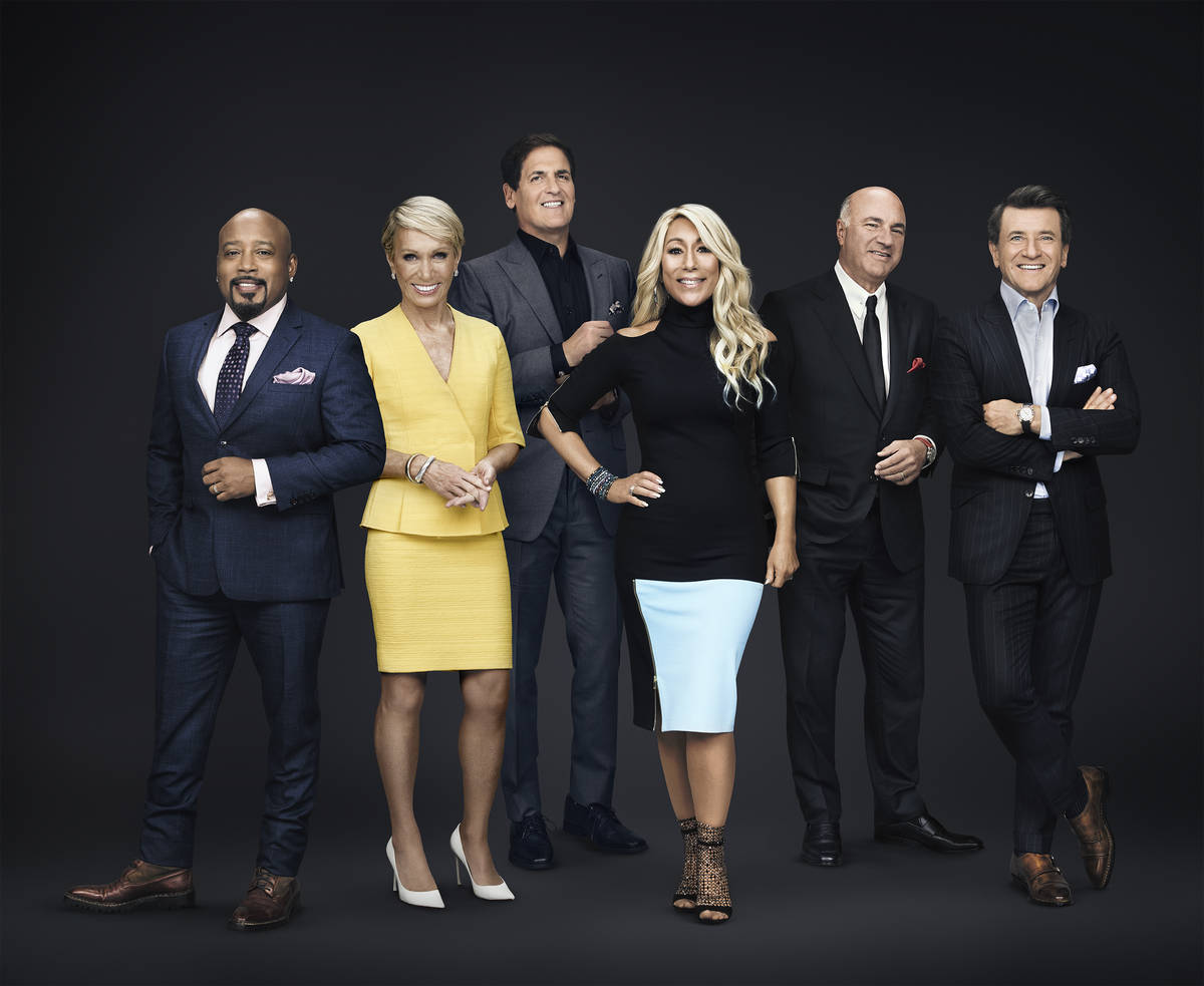 SHARK TANK - Daymond John, Barbara Corcoran, Mark Cuban, Lori Greiner, Kevin O'Leary, and Rober ...