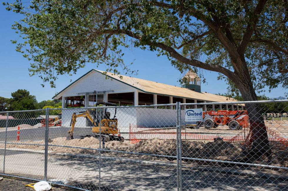 In this June 19, 2020, file photo, the historic hay barn in Floyd Lamb Park is renovated in Las ...