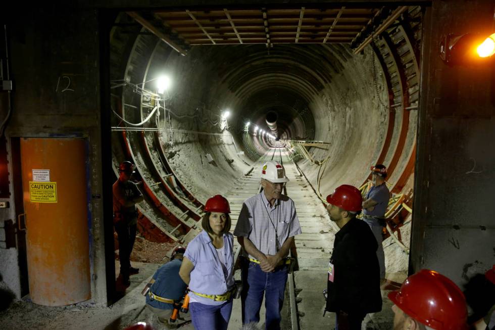 In this May 31, 2019, file photo, U.S. Sen. Catherine Cortez Masto, D-Nev., and William Boyle, ...