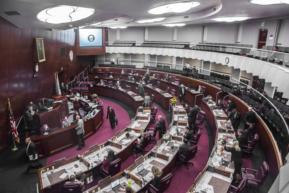 The Assembly chamber is seen Friday, July 31, 2020 during the first day of the 32nd Special Ses ...