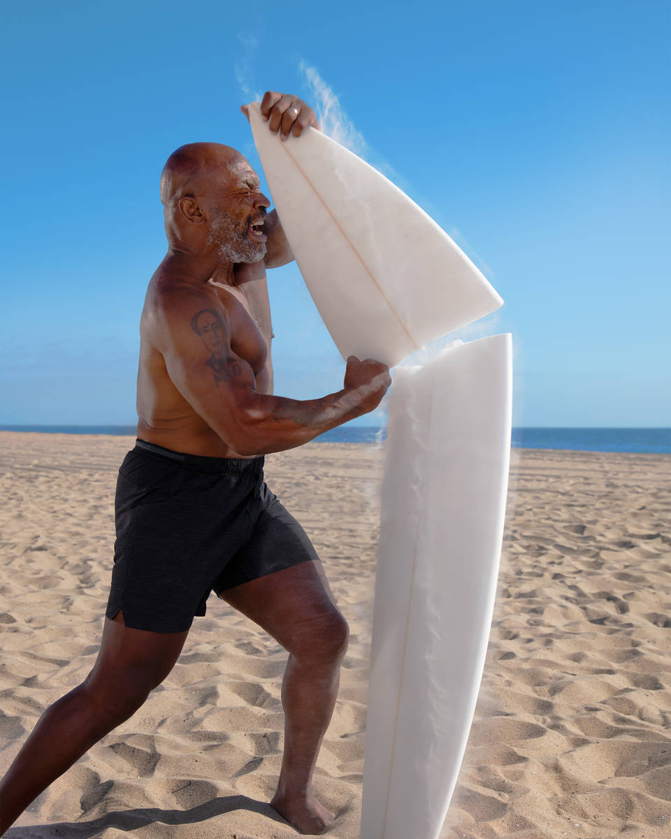 Mike Tyson stars in “Tyson vs. Jaws: Rumble on the Reef.” (Jason Elias/Discovery Channel)