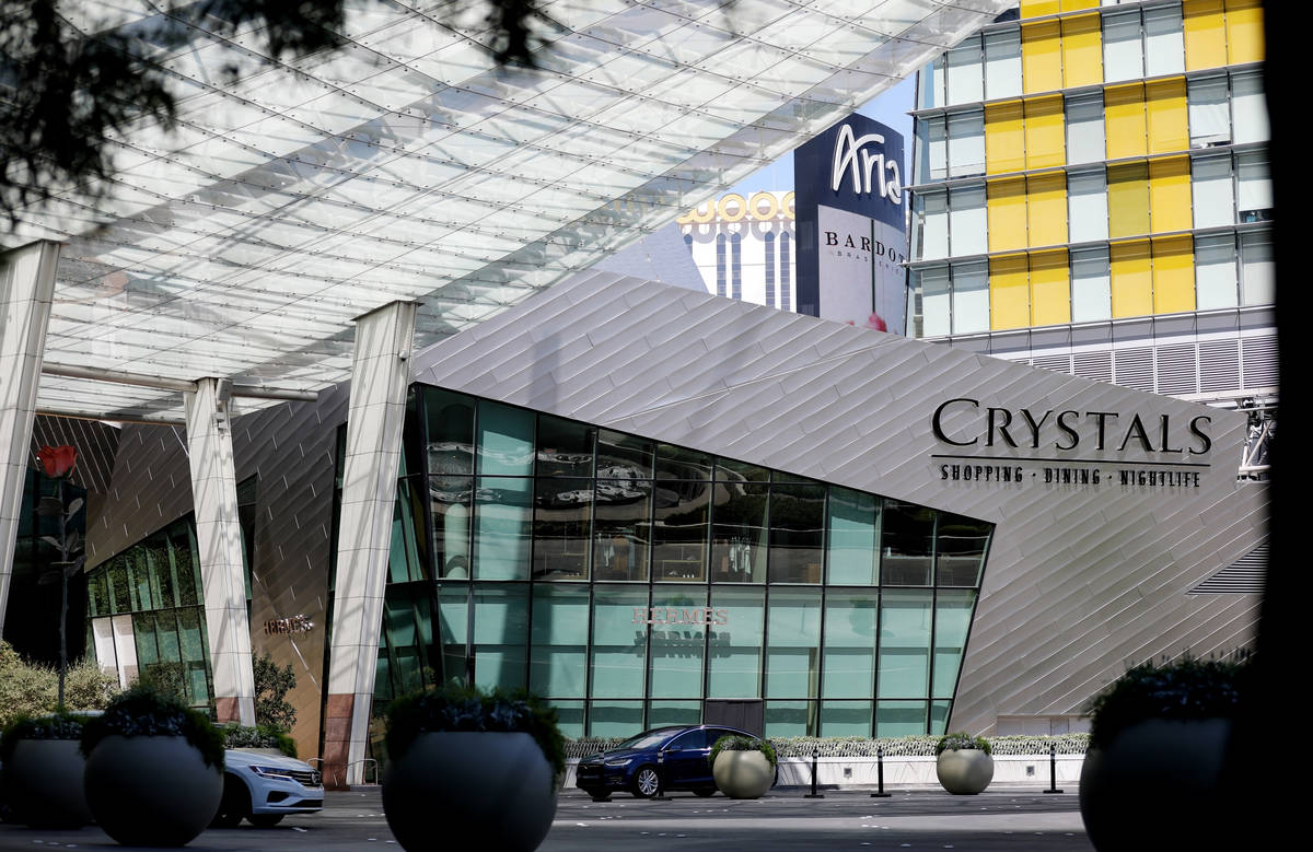 A view of Aria on the Strip, Thursday, Aug. 6, 2020, in Las Vegas. (Elizabeth Brumley/Las Vegas ...