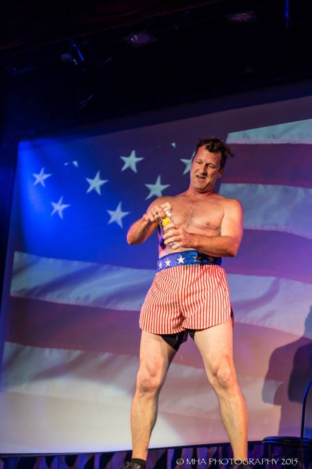 Joe Trammel, in his role as Rocky Balboa in "Comedy & Dolls" at Planet Hollywood. (Review-Journ ...