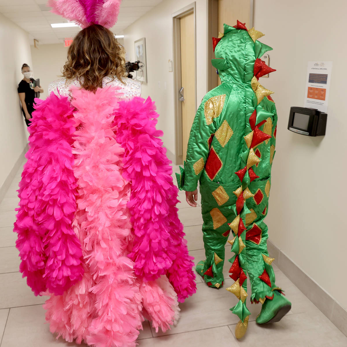 Jade Simone and Piff the Magic Dragon at Sunrise Hospital and Medical Center in Las Vegas Wedne ...