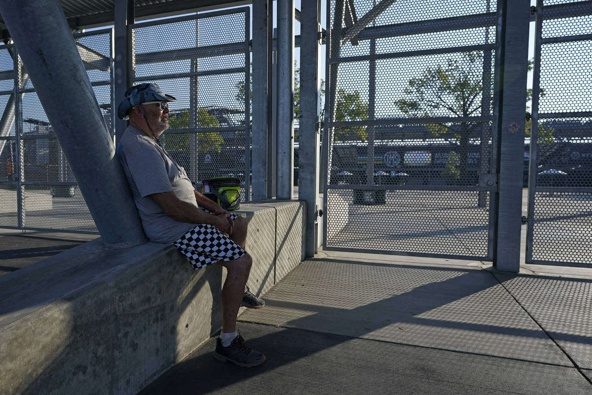 Barney Colborn sits outside of the main gate before the Indianapolis 500 auto race at Indianapo ...