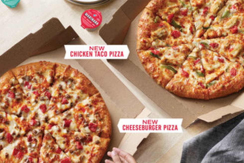 Domino’s introduces cheeseburger and chicken taco pizzas. (Domino's)