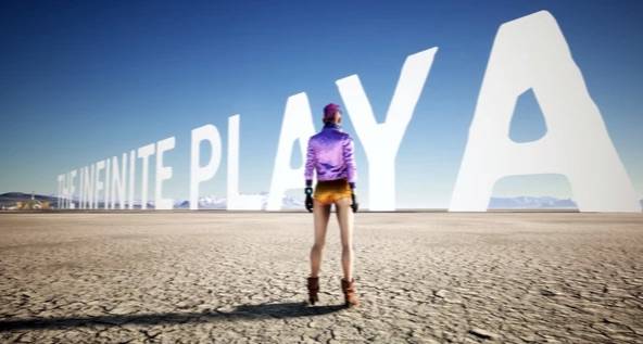 The Infinite Playa is a photorealistic rendition of the Playa. (Kye Horton)