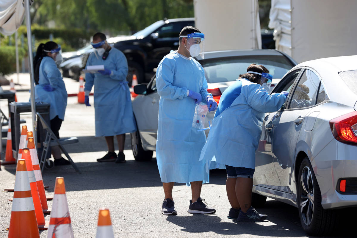 UNLV Medicine certified medical assistants and members of the Nevada National Guard test for CO ...