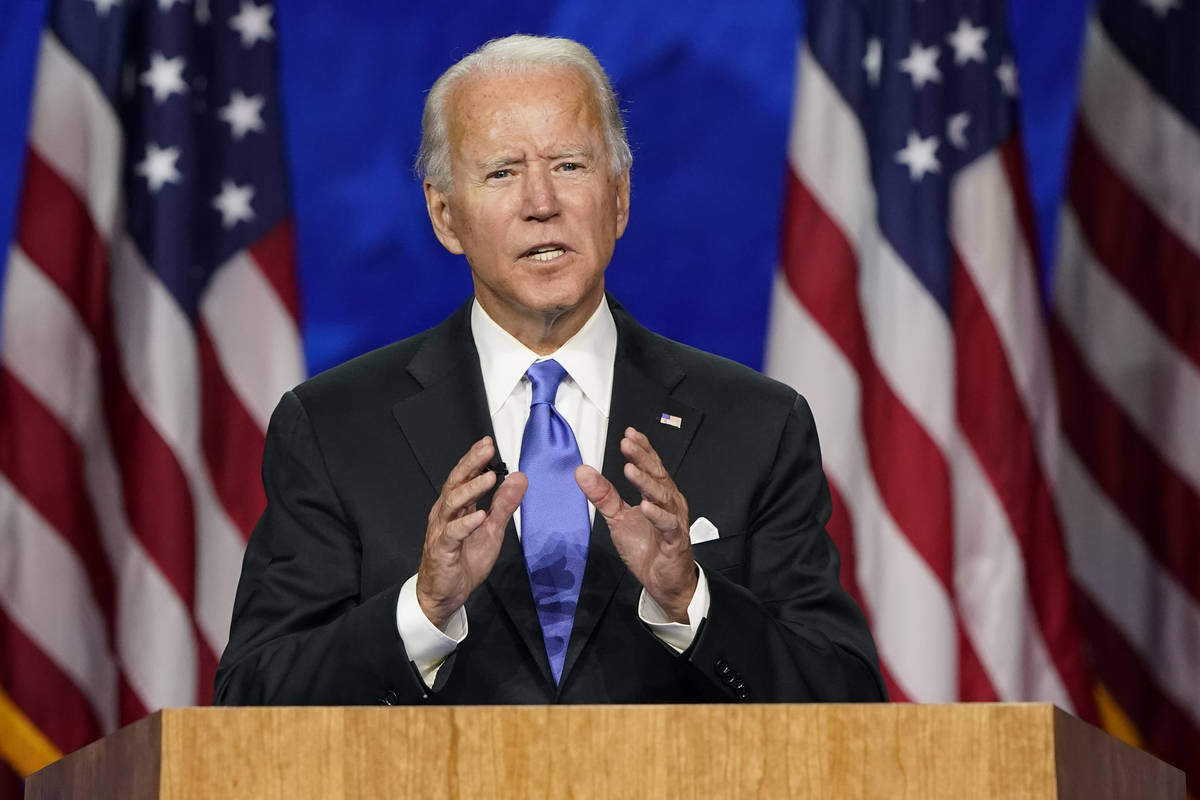 Democratic presidential candidate former Vice President Joe Biden speaks during the fourth day ...