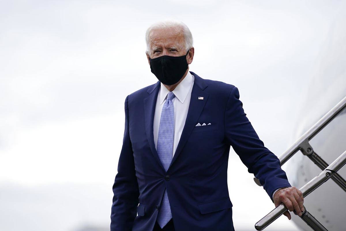 Democratic presidential candidate former Vice President Joe Biden arrives at the Allegheny Coun ...