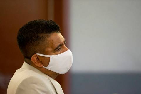 Adolfo Orozco, owner of the Alpine Motel Apartments, listens to a witness speak during a prelim ...