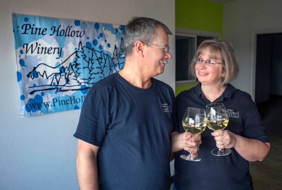 Owners John and Barbara DiVirgilio at the future home of Pine Hollow Winery in Las Vegas. (Eliz ...