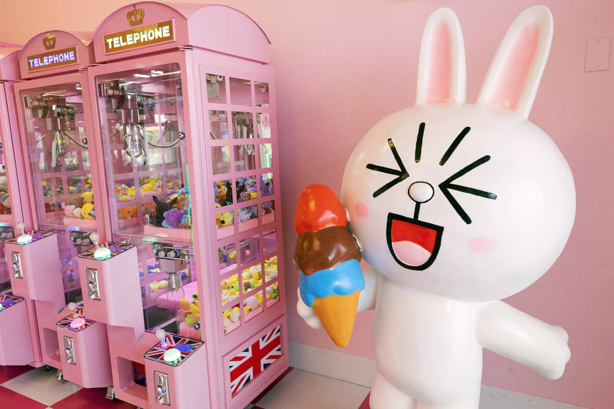 Pink Wa Wa, a new arcade in Las Vegas, is filled with plush toys and games to win them. (Elizab ...