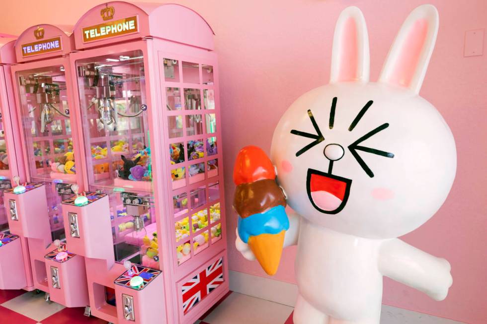Pink Wa Wa, a new arcade in Las Vegas, is filled with plush toys and games to win them. (Elizab ...