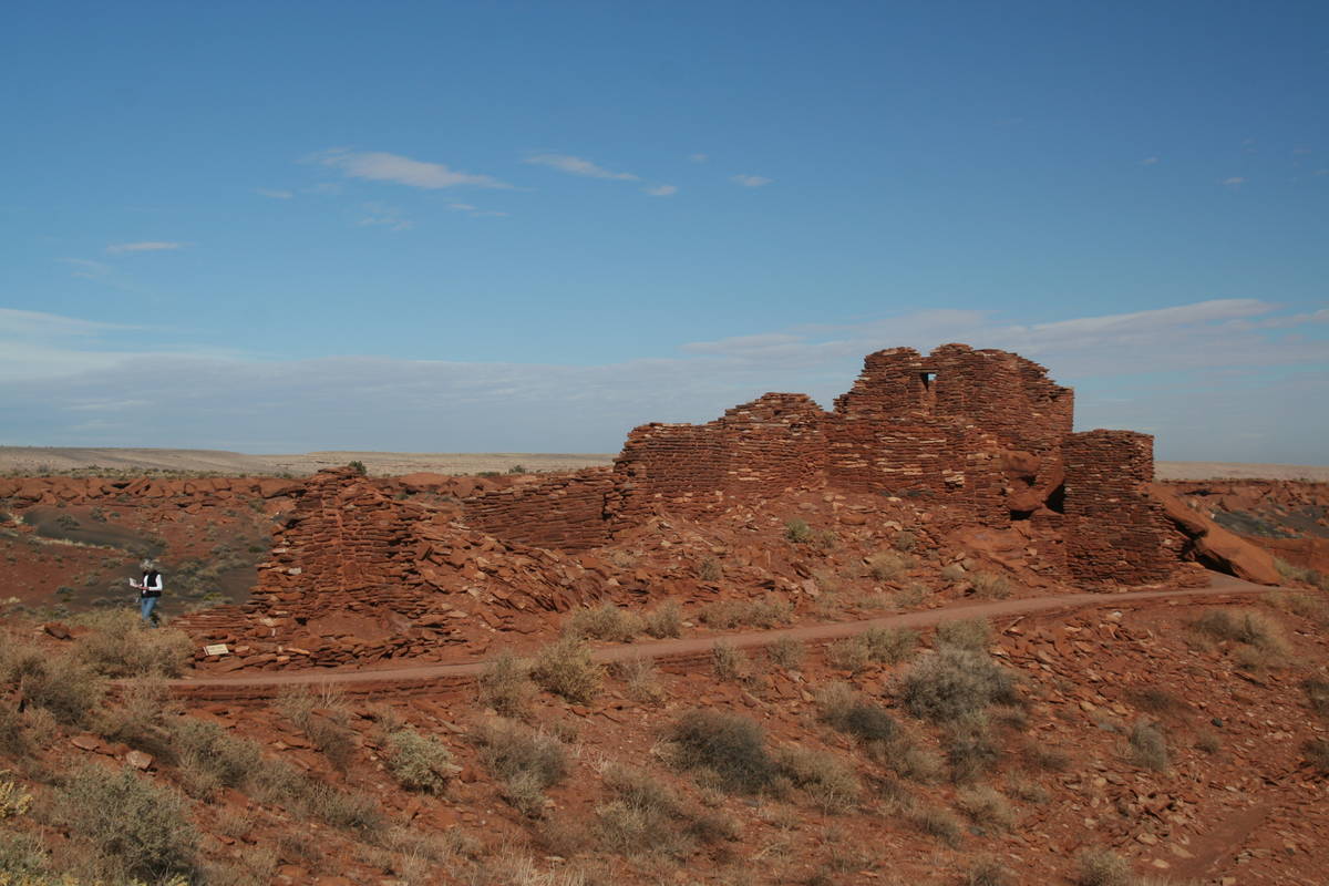 Wupatki National Monument encompasses about 35,000 acres and is home to about 2,500 documented ...