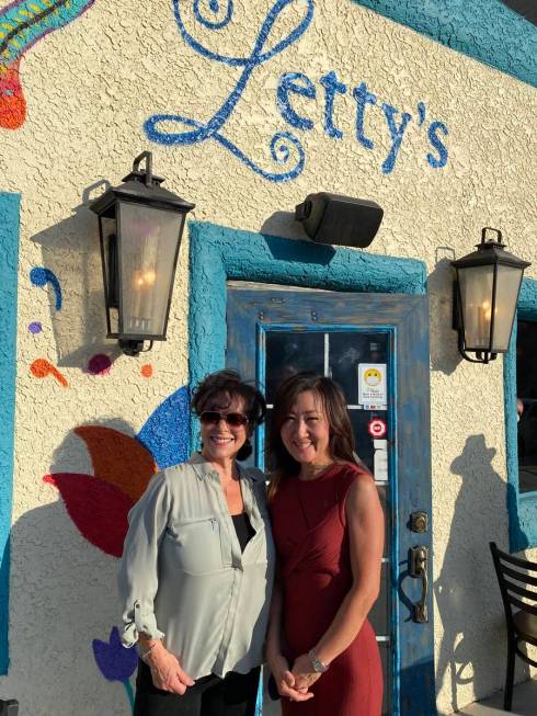 Leticia Mitchell, left, and partner Sue Kiple celebrate the opening of their restaurant, Letty' ...